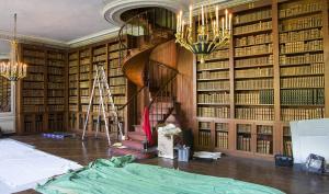Bibliothèque du château de Fontainebleau en travaux
