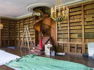 Bibliothèque du château de Fontainebleau en travaux