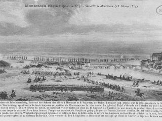 The battle of Montereau, engraving