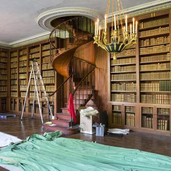 Bibliothèque du château de Fontainebleau en travaux