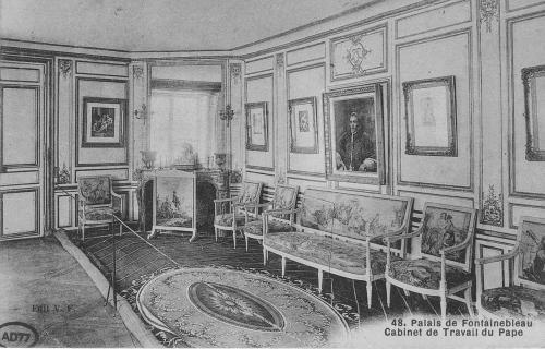 The study of Pope Pius VII, Château de Fontainebleau, photograph
