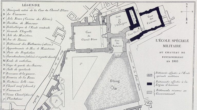 Plan de l'Ecole spéciale militaire de Fontainebleau