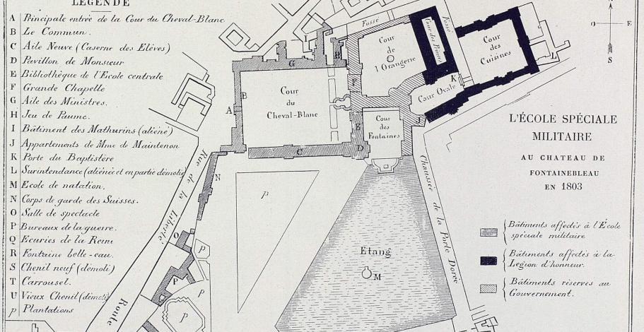 Plan de l'Ecole spéciale militaire de Fontainebleau